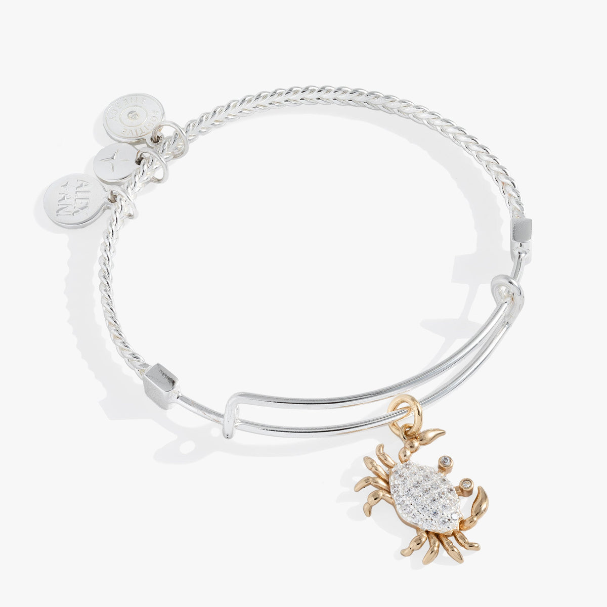 Alex and Ani Textured Crab Charm Bangle
