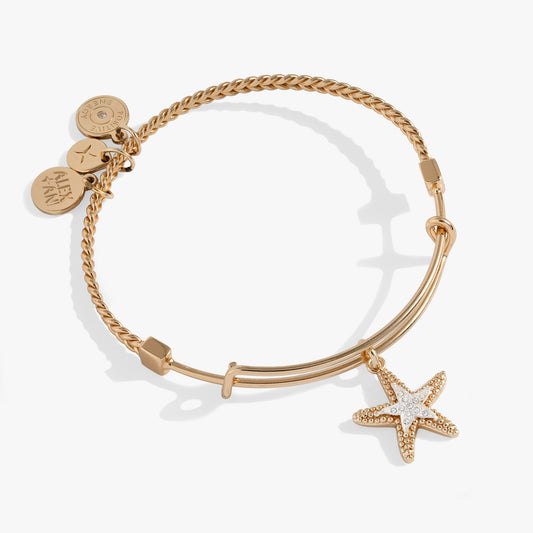 Alex and Ani Textured Starfish Charm Bangle