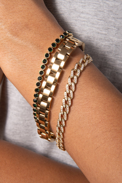Alex and Ani Crystal Pave Curb Chain Bracelet
