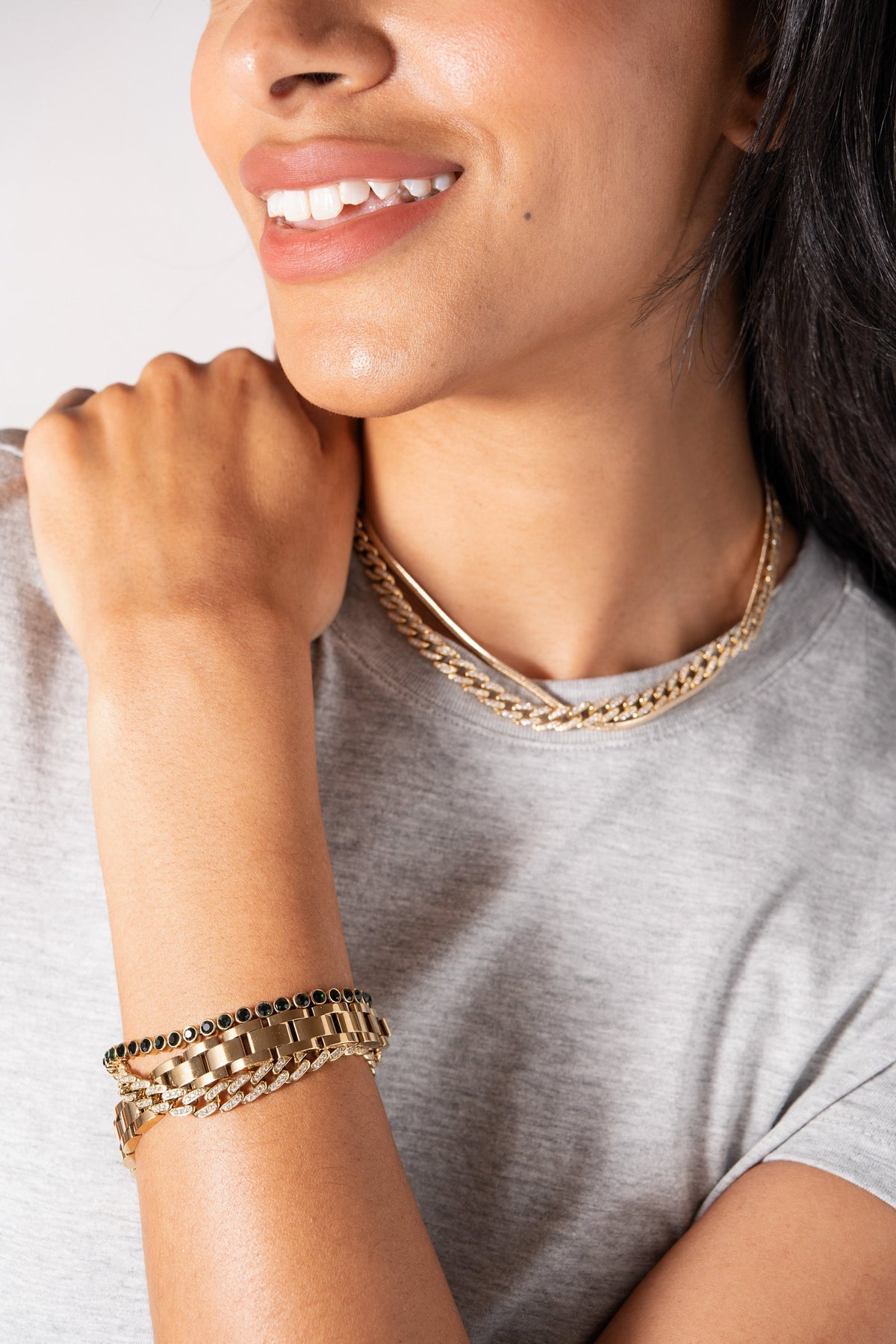 Alex and Ani Crystal Pave Curb Chain Bracelet