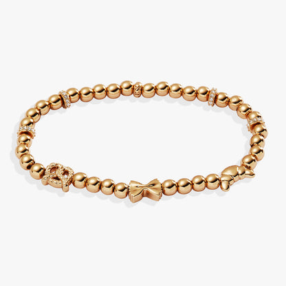 Alex and Ani “Carbs are My Love Language” Beaded Stretch Bracelet