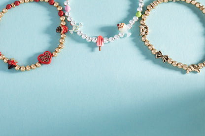 Alex and Ani “Carbs are My Love Language” Beaded Stretch Bracelet
