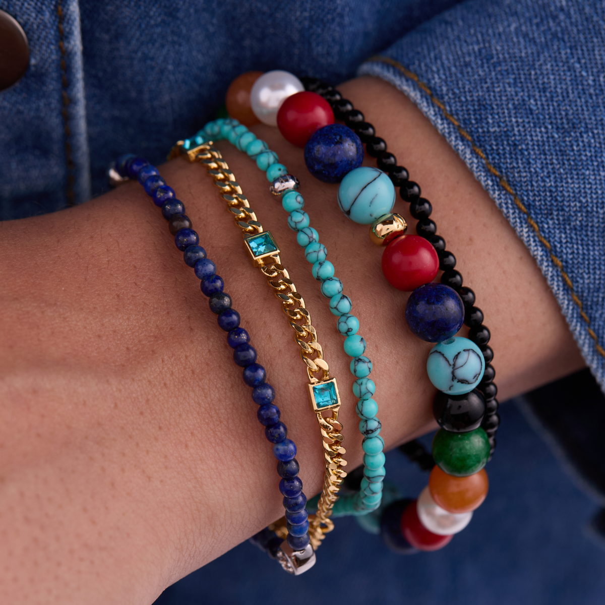 Alex and Ani Lapis Evil Eye Mini Stretch Bracelet