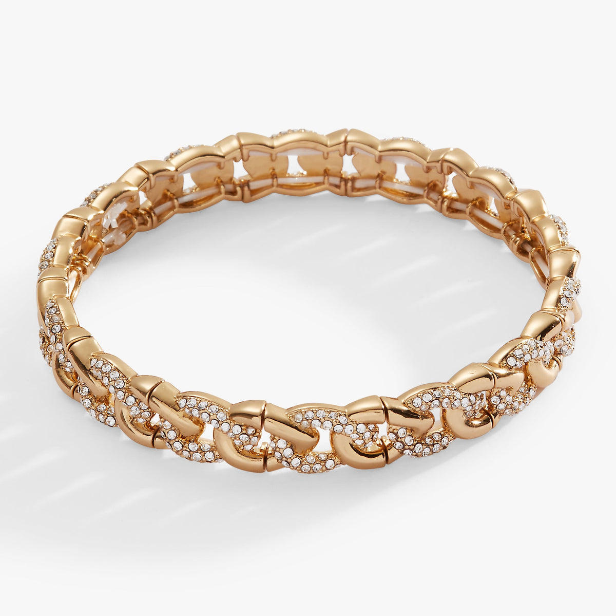Alex and Ani Pave Curb Chain Stretch Bracelet