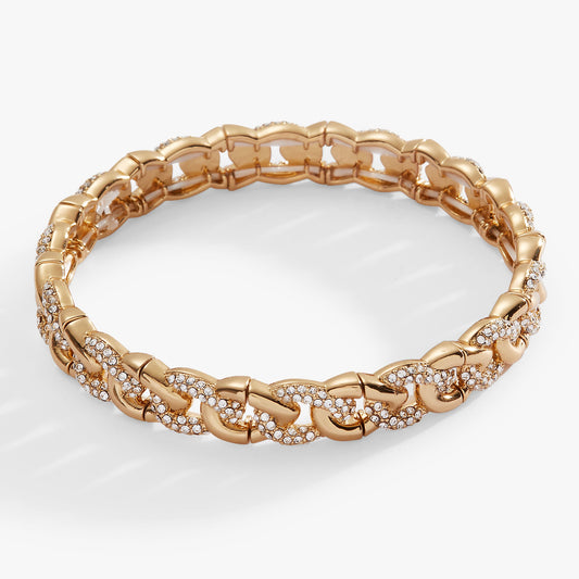 Alex and Ani Pave Curb Chain Stretch Bracelet
