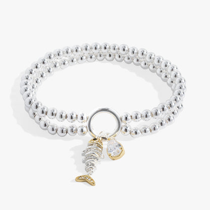 Alex and Ani Fishbone Double Stretch Bracelet