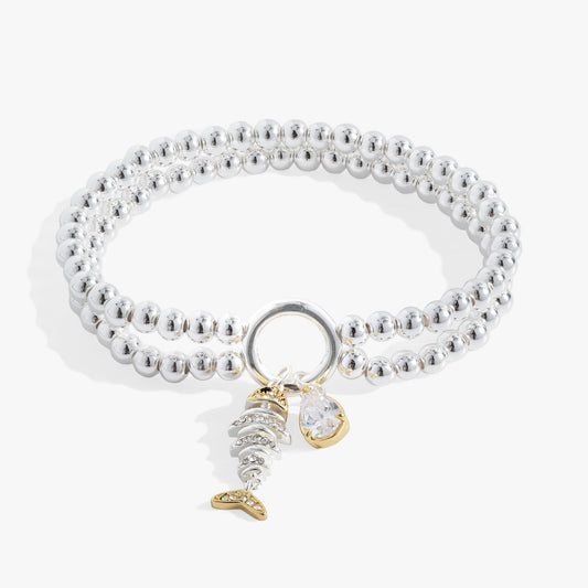Alex and Ani Fishbone Double Stretch Bracelet