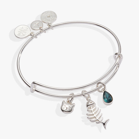 Alex and Ani Fish Bone Cat Bangle