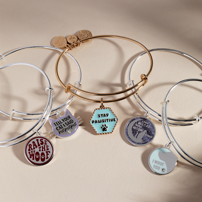 Alex and Ani Love My Cat to the Moon and Back Bangle