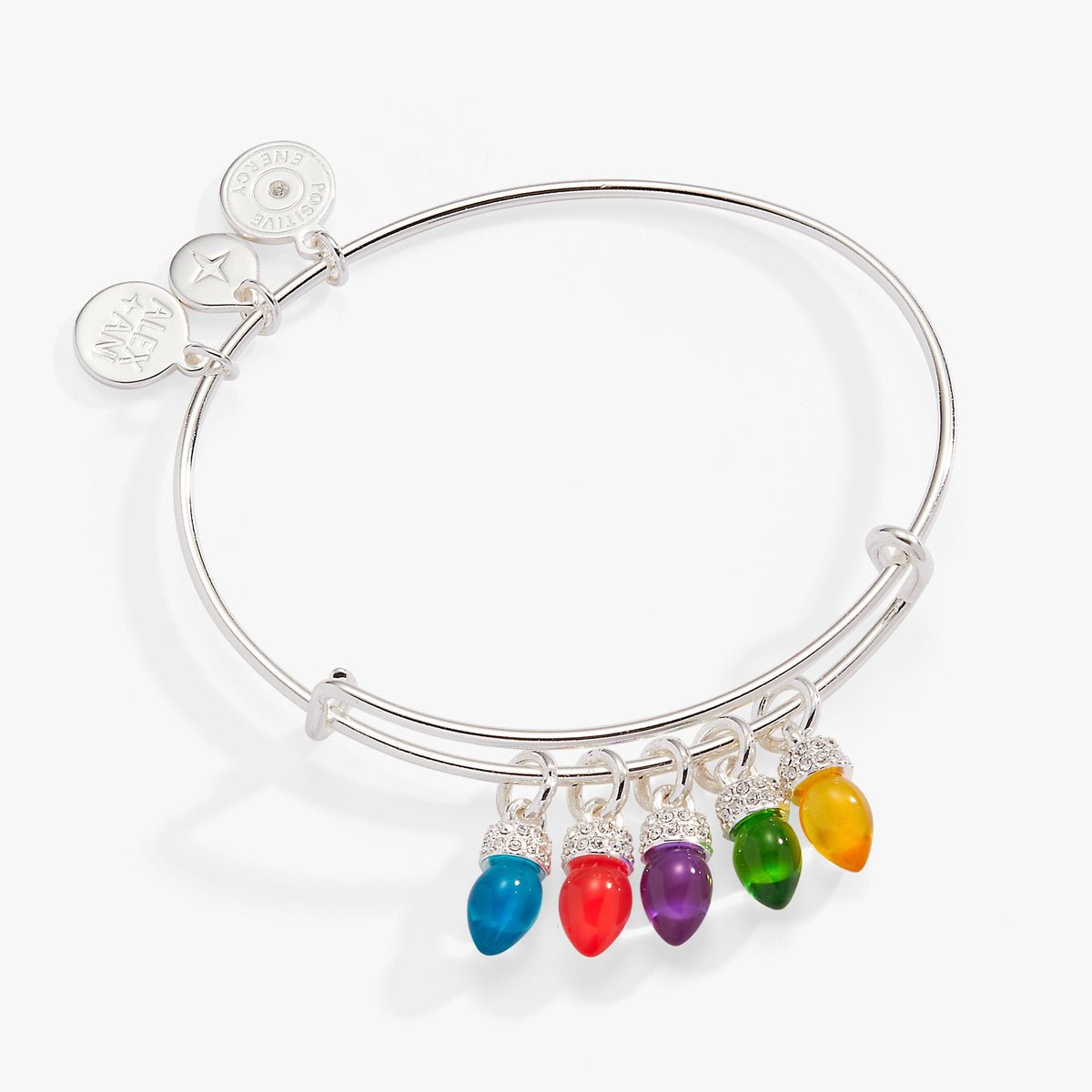 Alex and Ani Christmas Light Bulb Charm Bangle