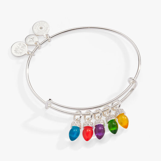 Alex and Ani Christmas Light Bulb Charm Bangle